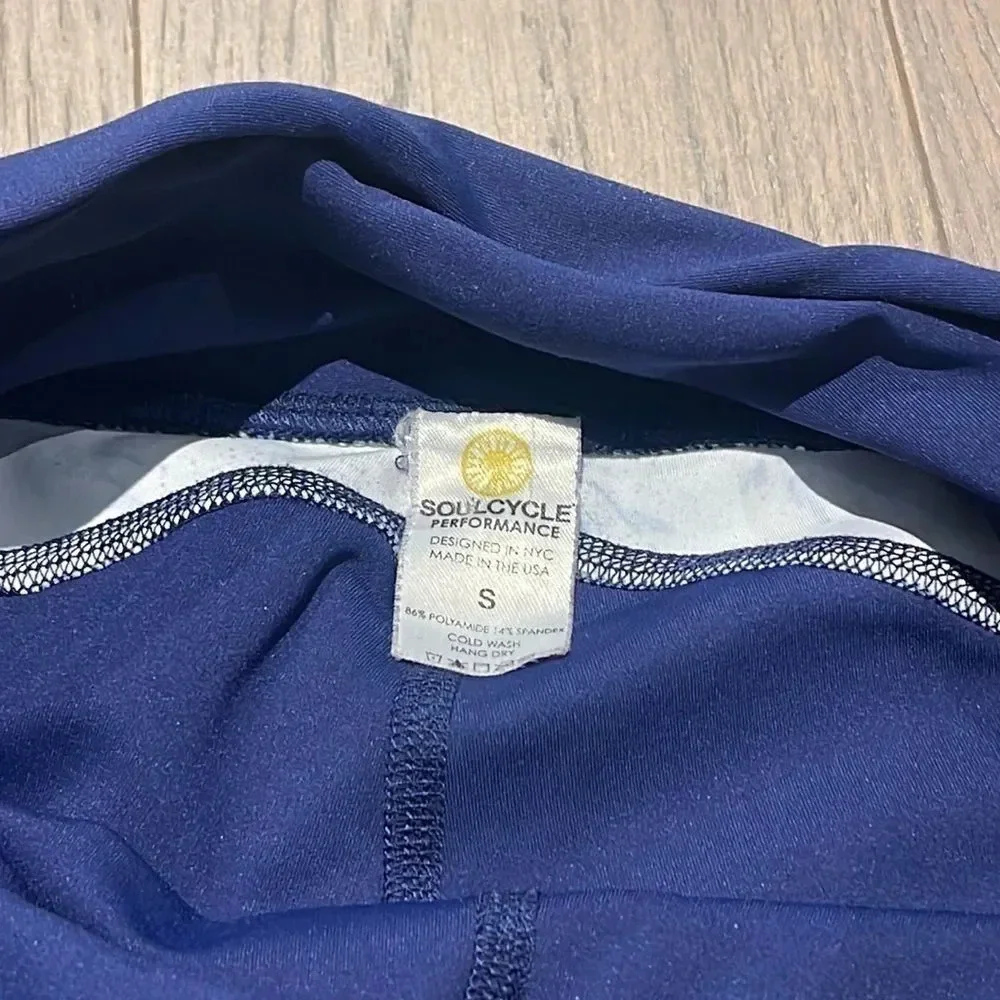 SoulCycle Womens Size S Blue Polyester Spandex Leggings Stretch Lightweight Gym